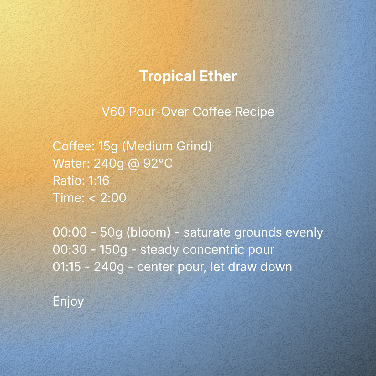 Tropical Ether